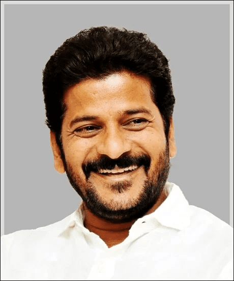 Portrait provided for A. Revanth Reddy; verify identity and publication permission